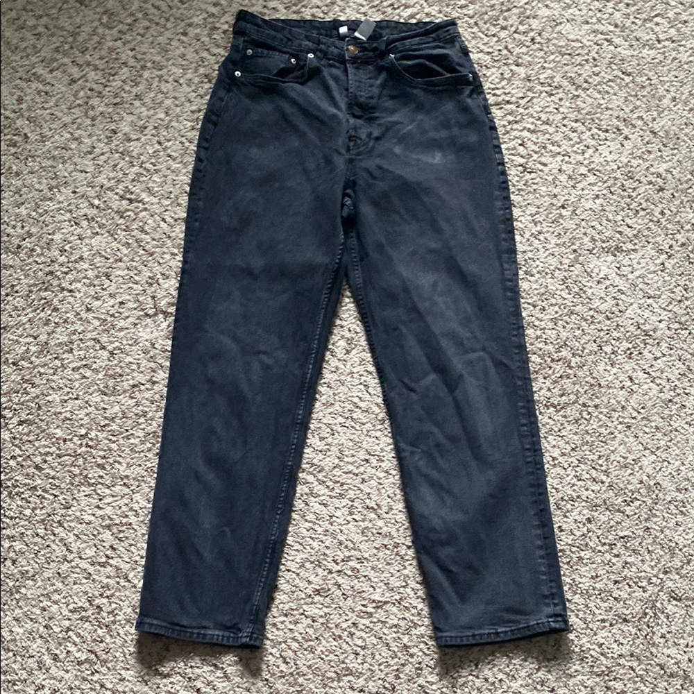 H&M black boyfriend style jeans size 12